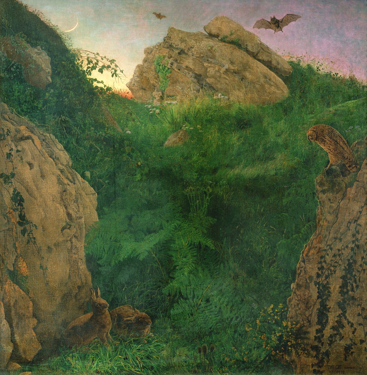 Twilight (olja) av William J. Webbe or Webb