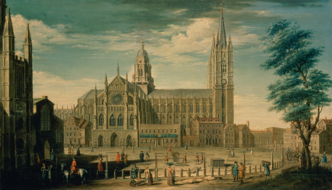 Den norra fronten av Westminster Abbey av William James