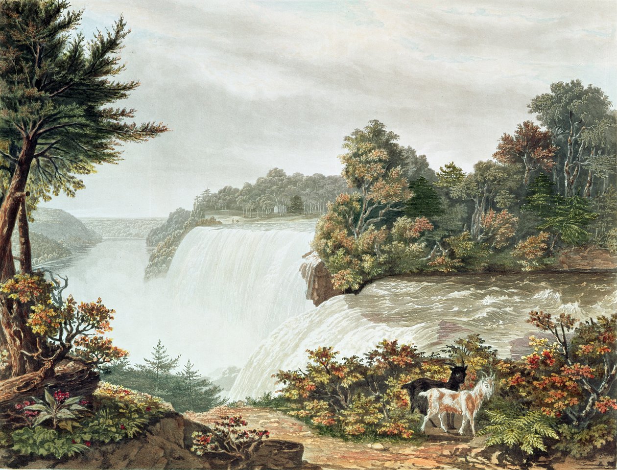 Niagarafallen, från Goat Island av William James Bennett