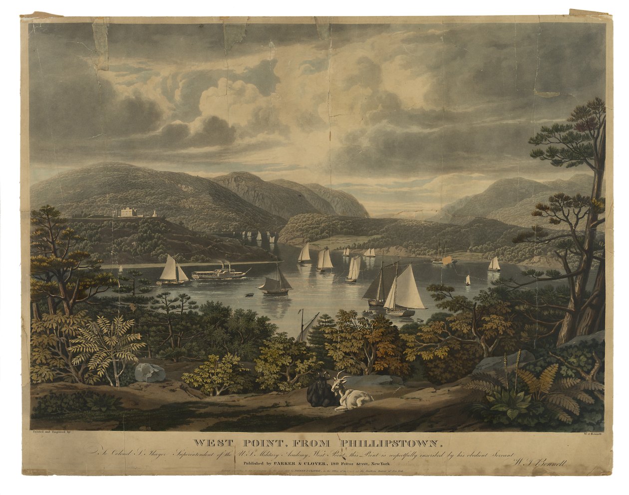 West Point, från Phillipstown, odaterad av William James Bennett