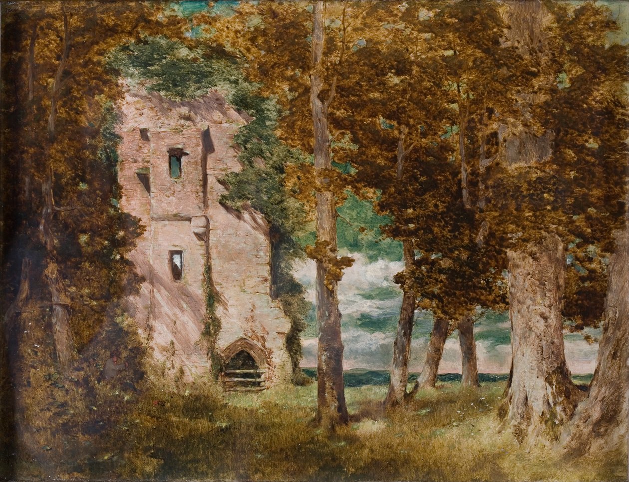 Ruinerna av Kirkoswald Castle, Cumberland, 1854 av William James Blacklock