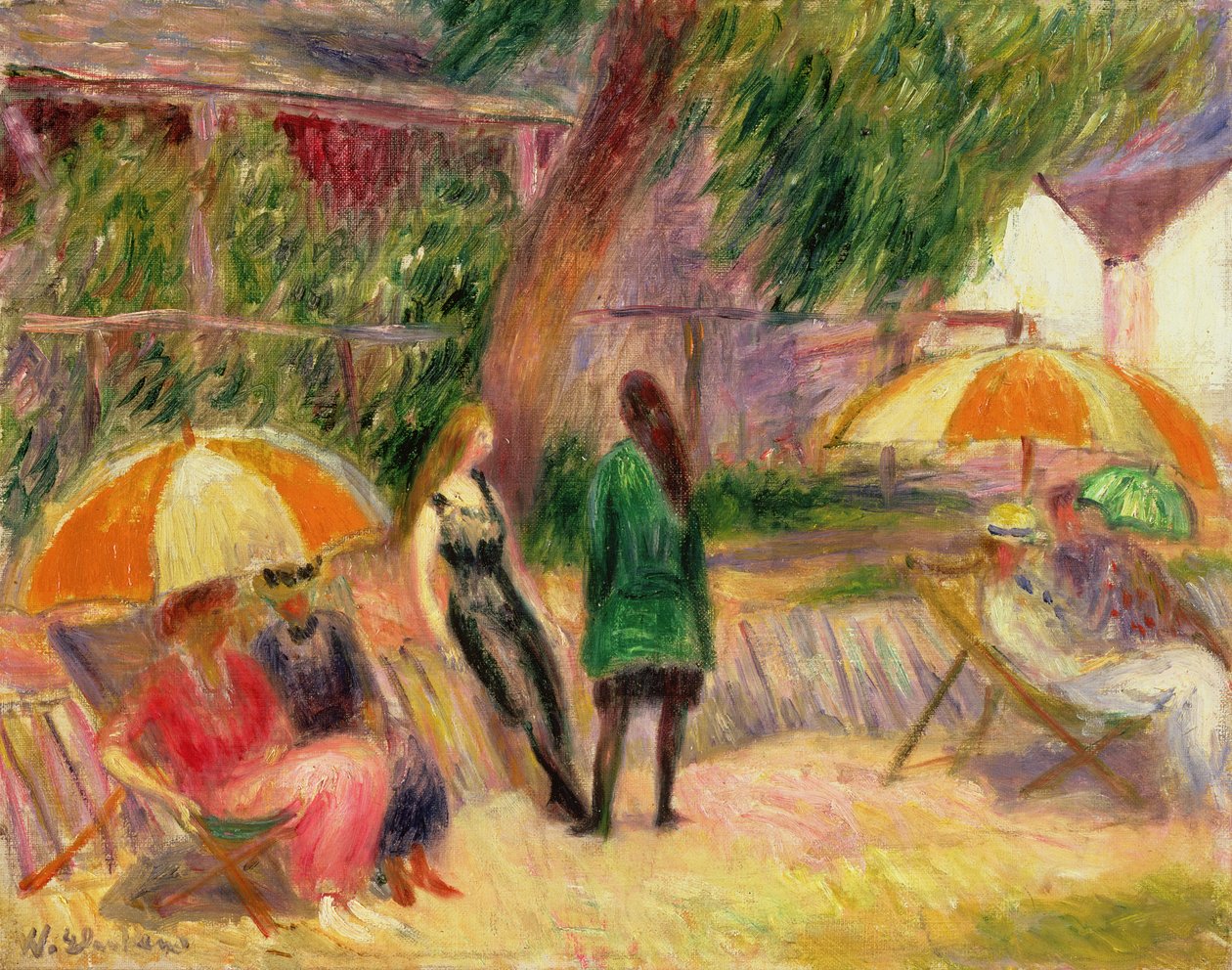 Strand med figurer, c.1915 av William James Glackens