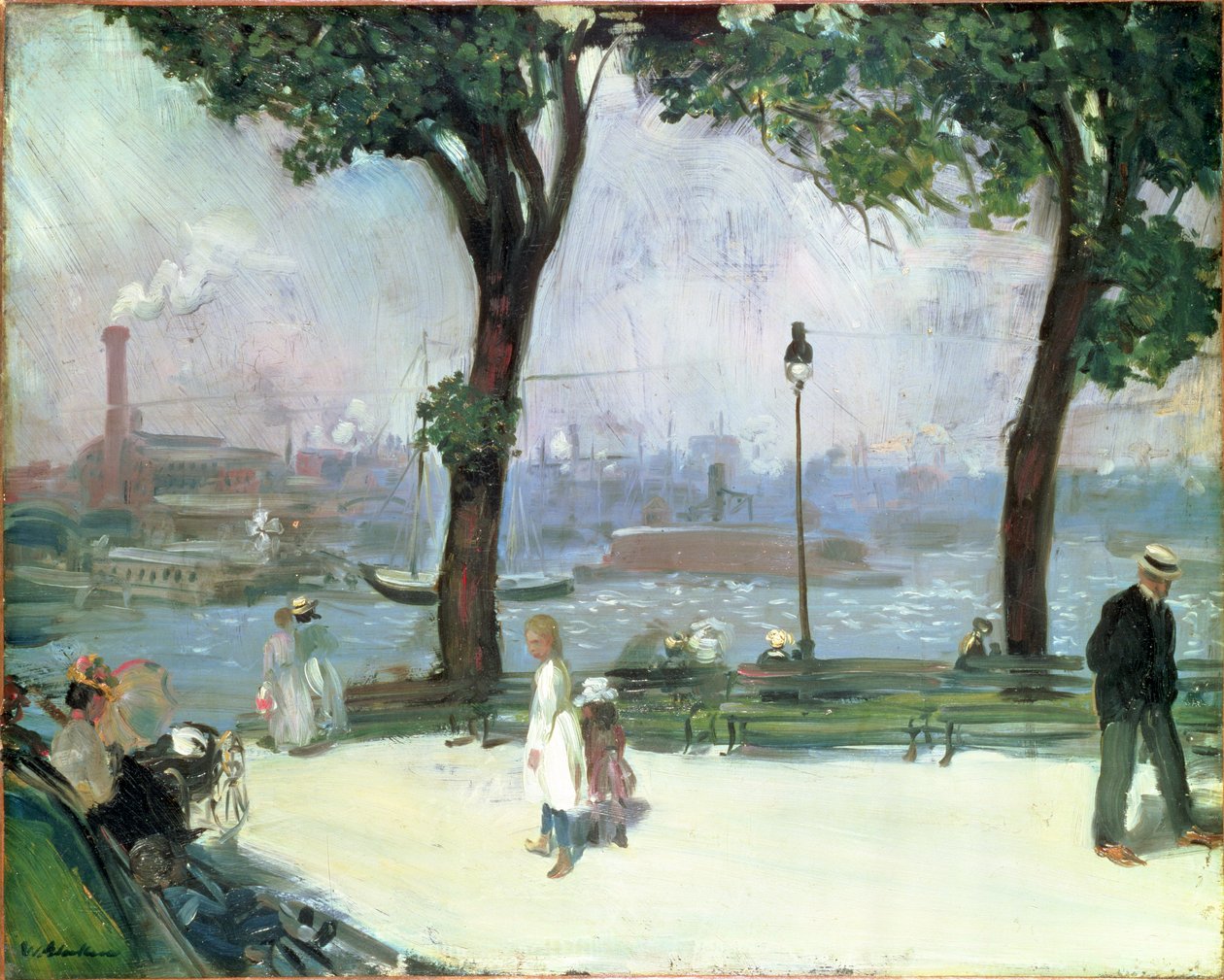 East River Park, ca 1902 av William James Glackens