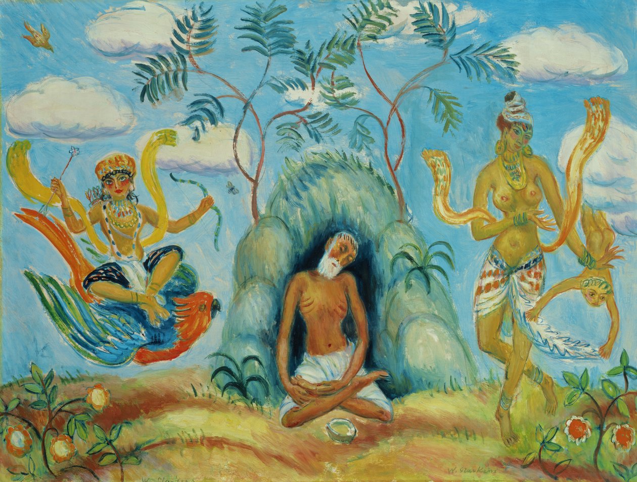 Krishna och dåraktiga jungfrur av William James Glackens
