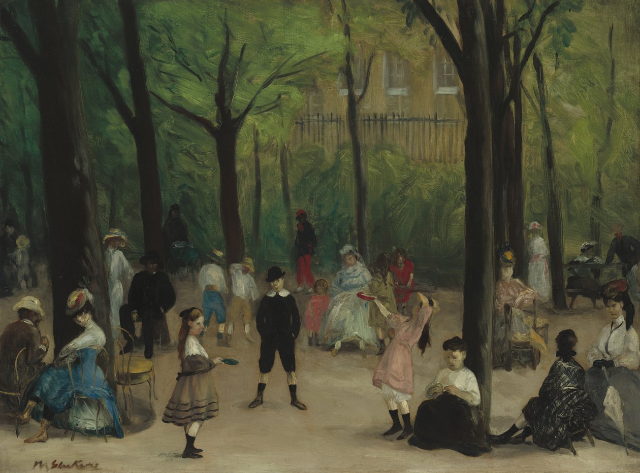 Luxemburgs trädgård, 1906 av William James Glackens