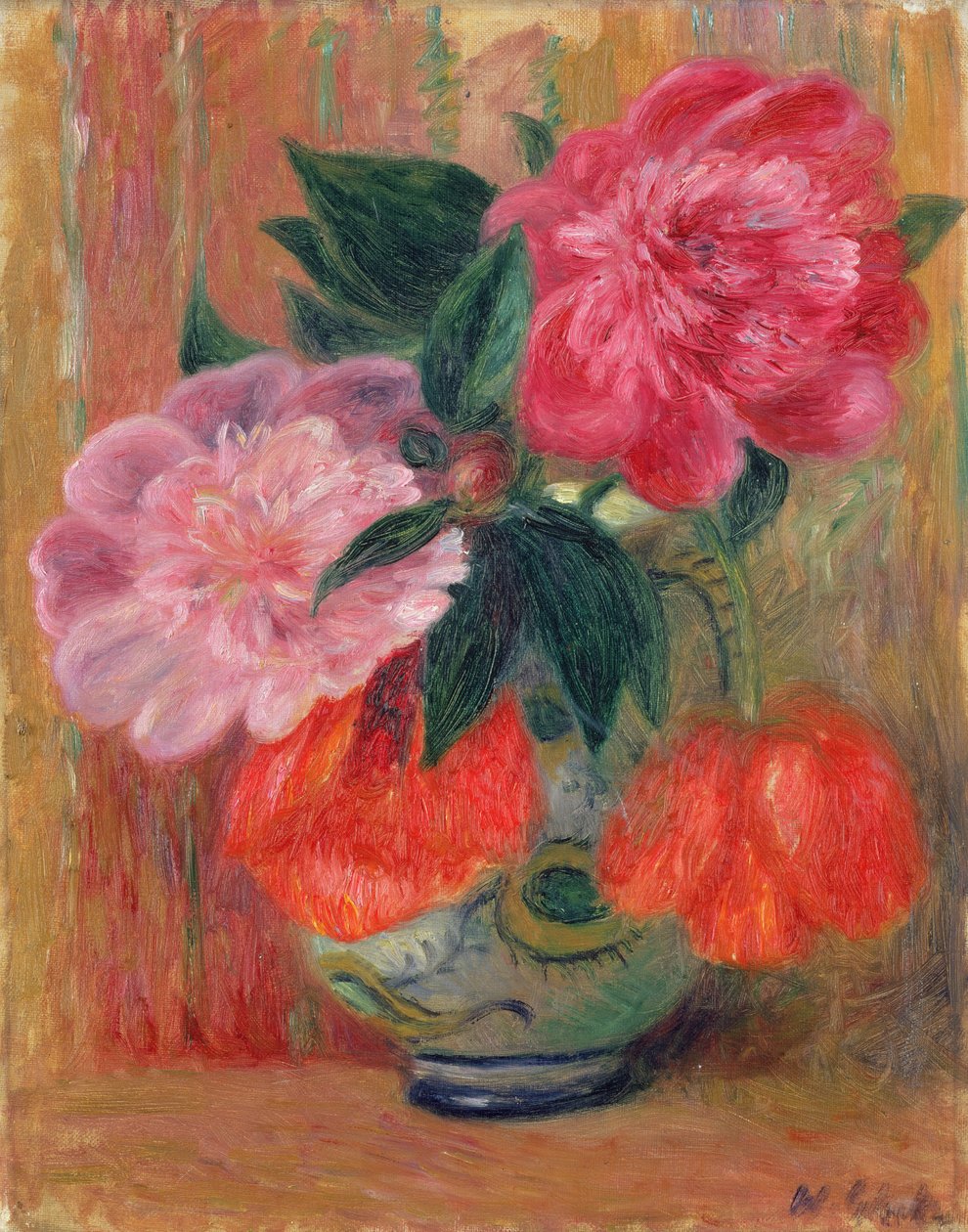Vallmo och pioner av William James Glackens