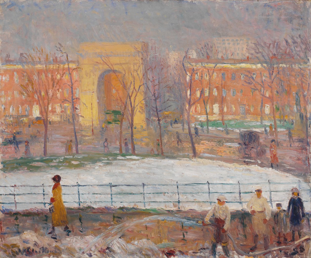 Street Cleaner, Washington Square av William James Glackens