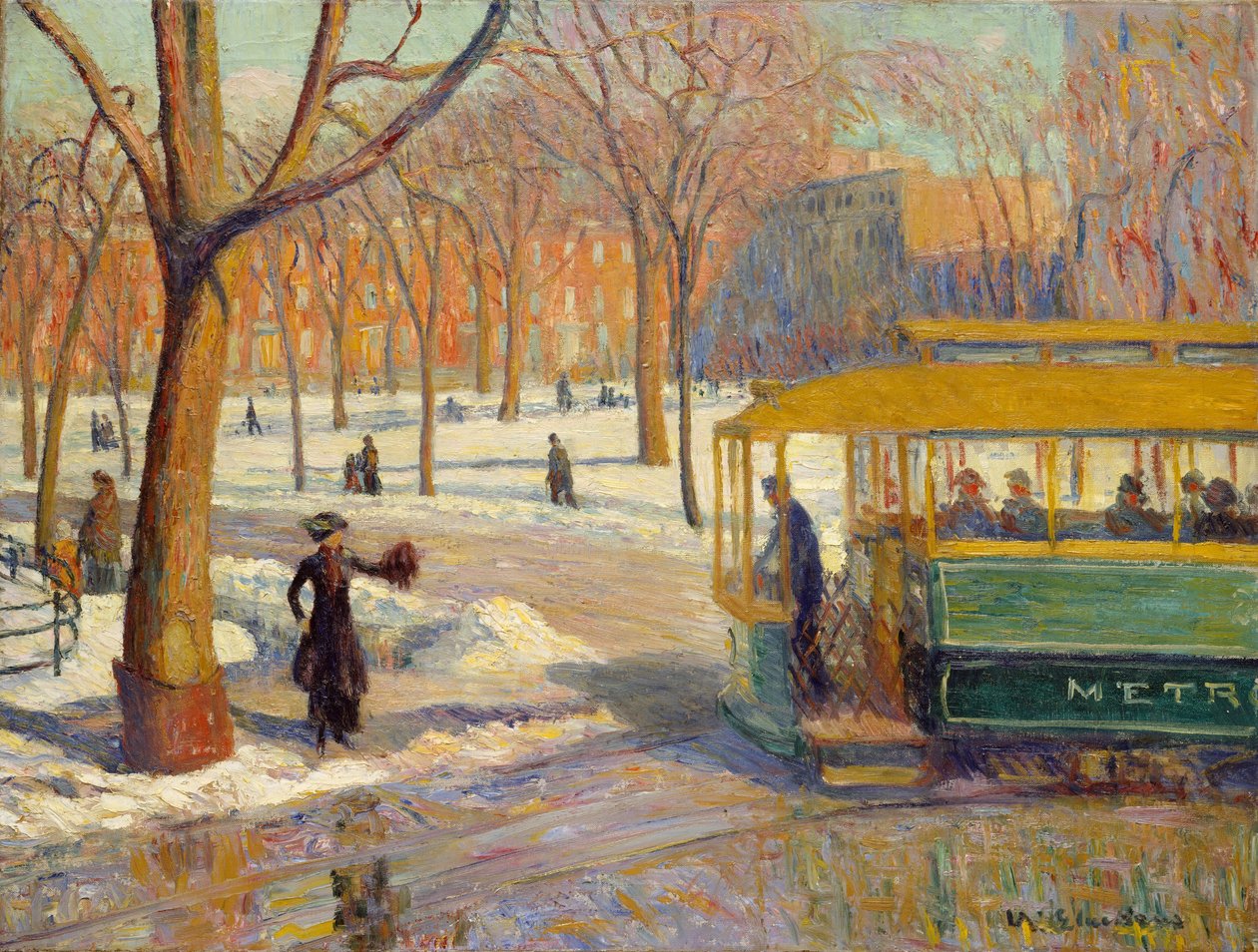 Den gröna bilen, 1910 av William James Glackens