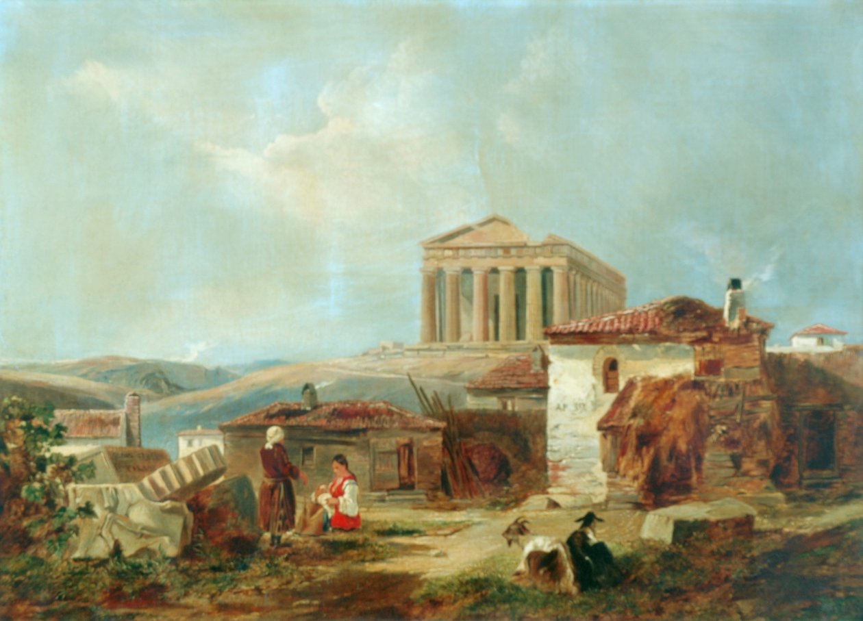 Aten med Akropolis, 1839 av William James Muller