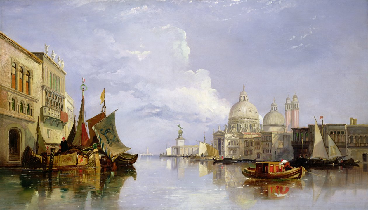 Canal Grande med kyrkan Santa Maria Della Salute, Venedig av William James Muller