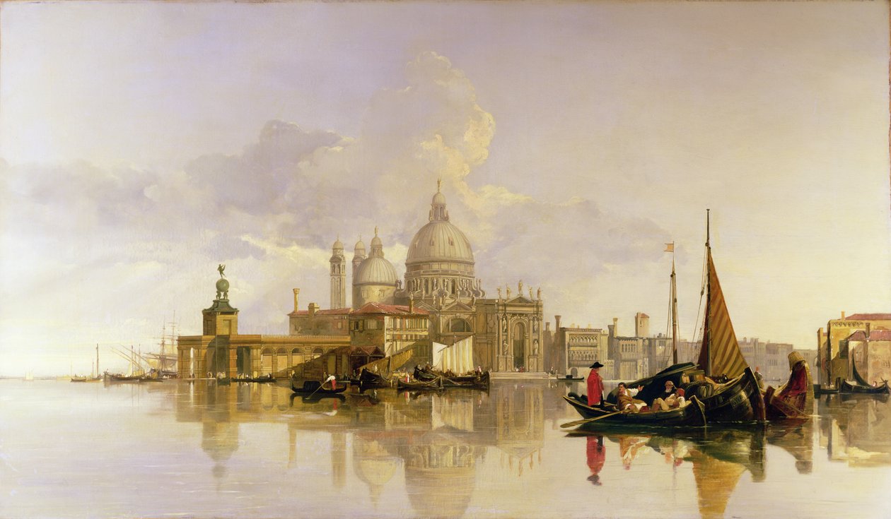 Venedig med Dogana och kyrkan S. Maria av William James Muller
