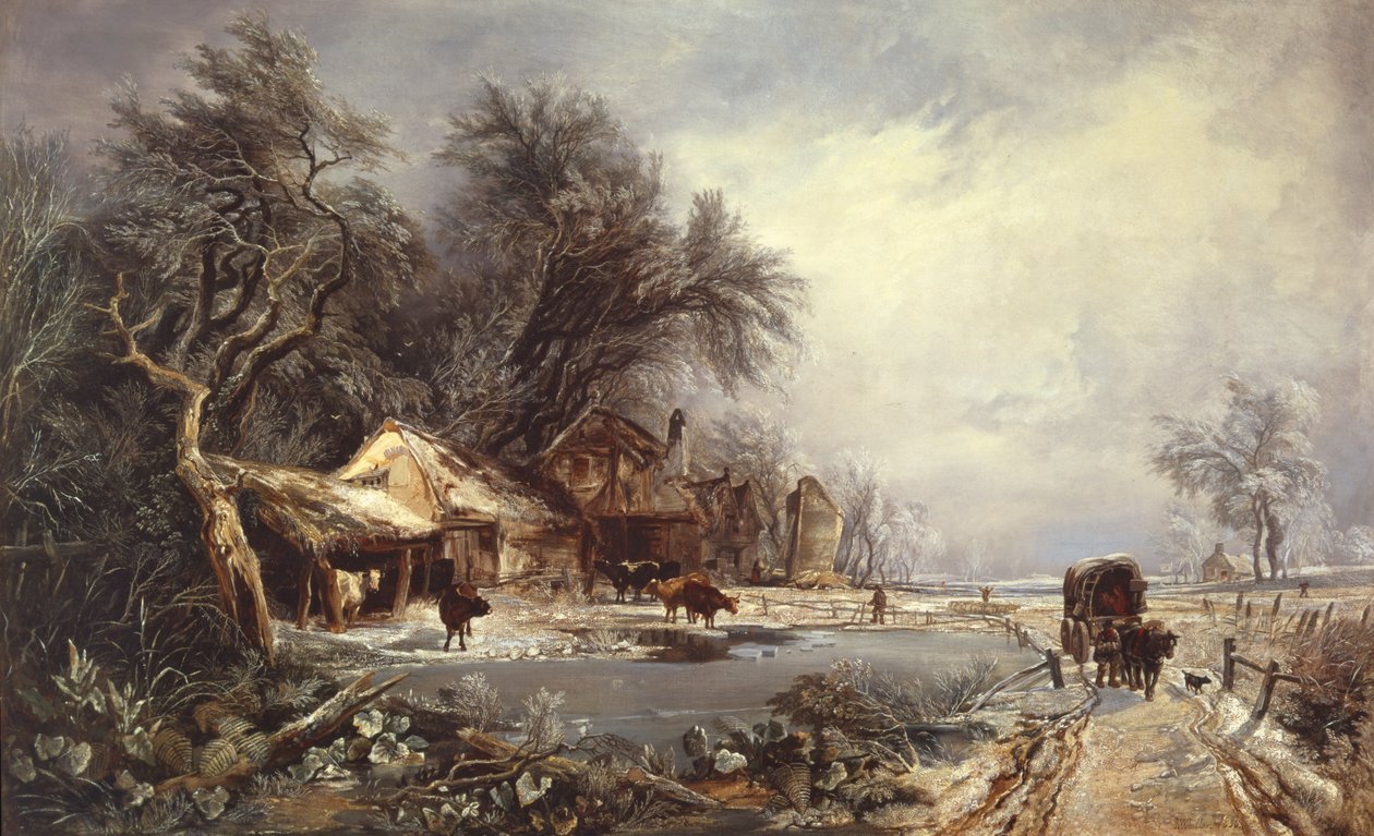 Vinterlandskap, 1836 av William James Muller