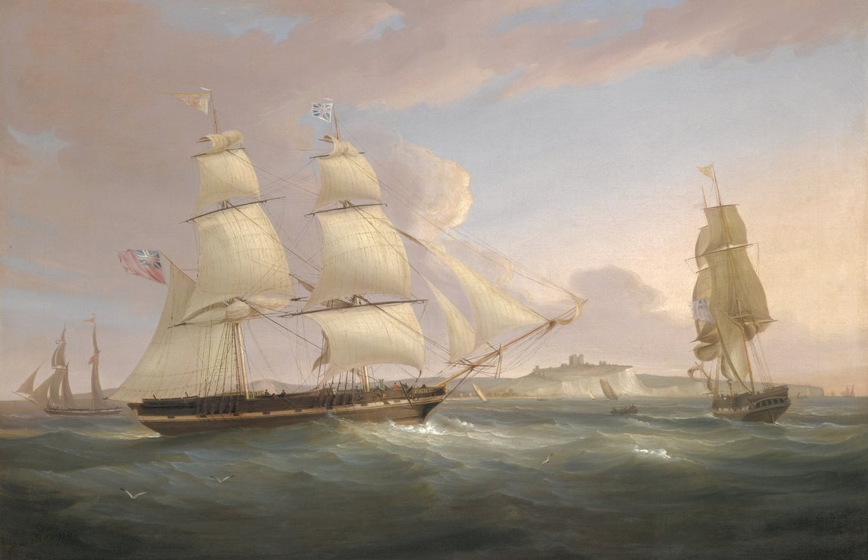 Köpmannen Snow Peru utanför Dover av William John Huggins