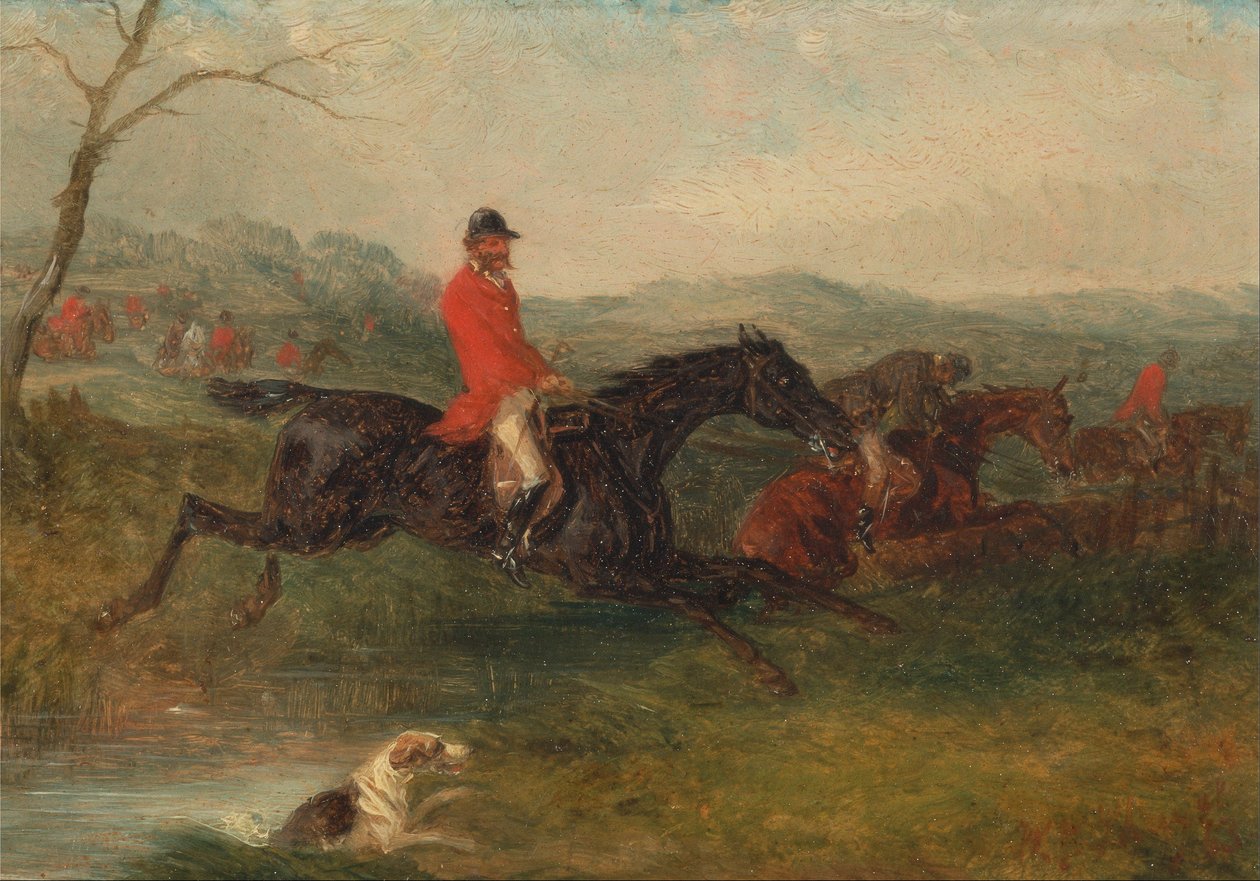 Foxhunting- Clearing a Brook av William Joseph Shayer