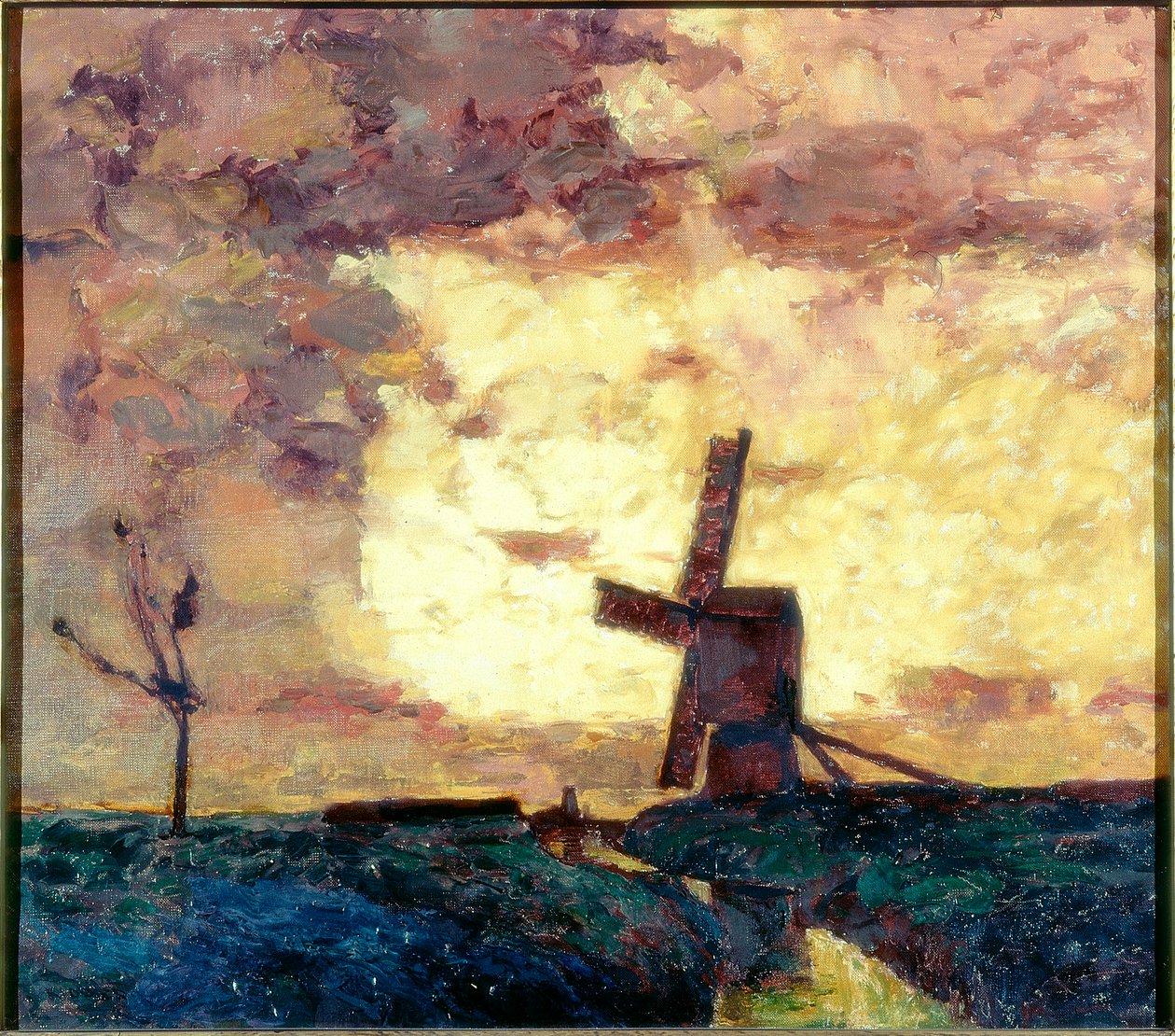 Väderkvarn och dike av William Kiddier