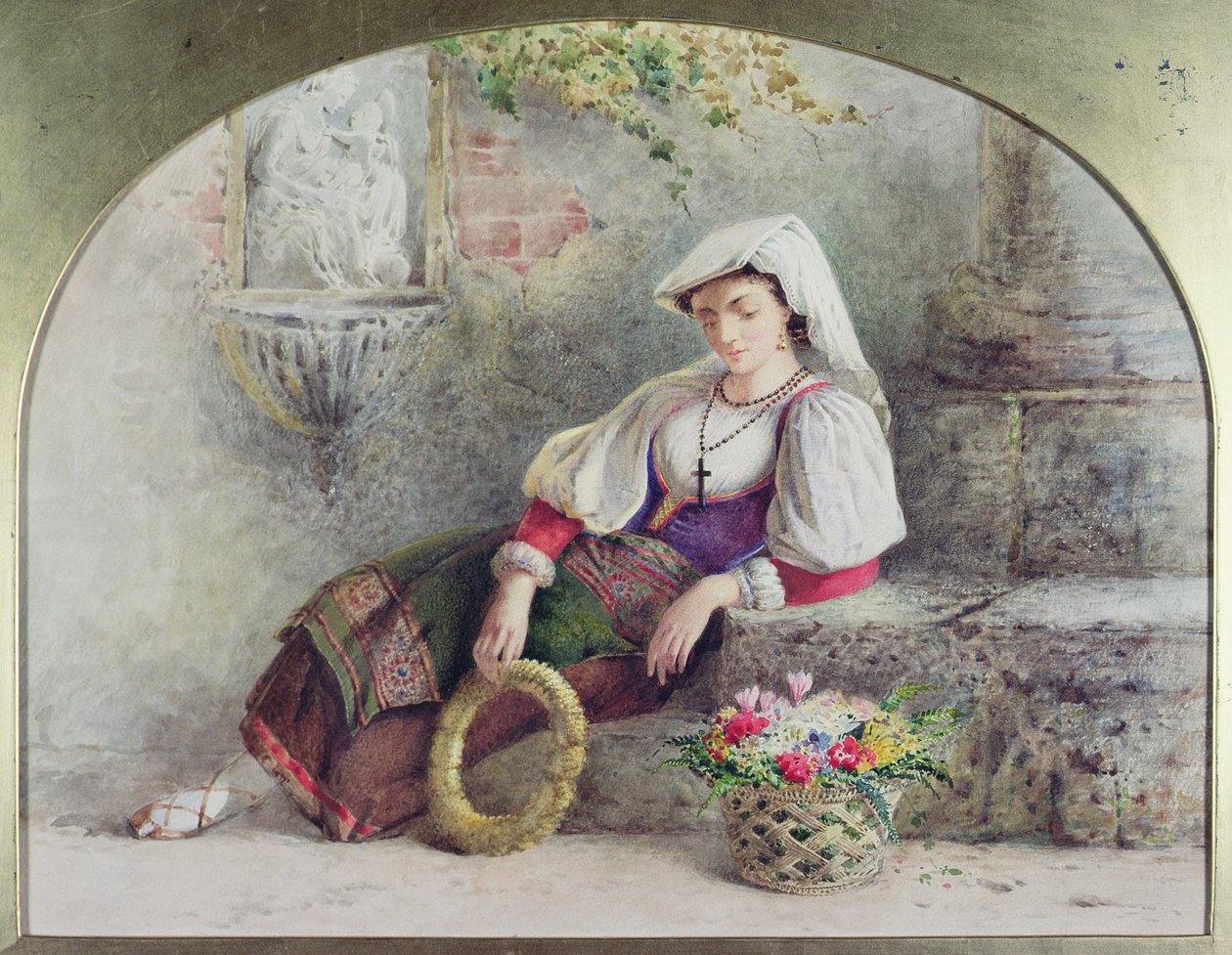 A Contadina Reposing (ritning) av William Linnaeus Casey