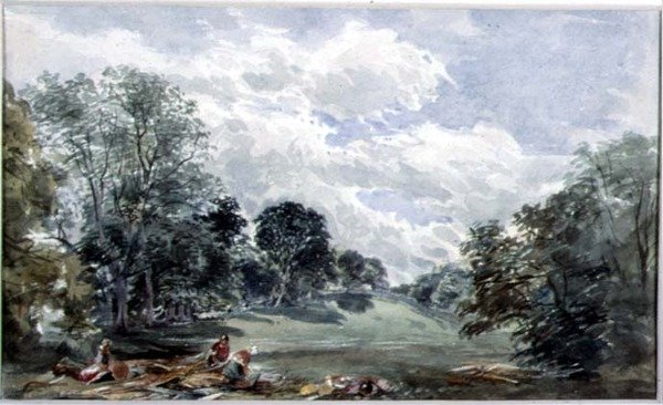 Barncluith Park (wc på papper) av William Linnaeus Casey