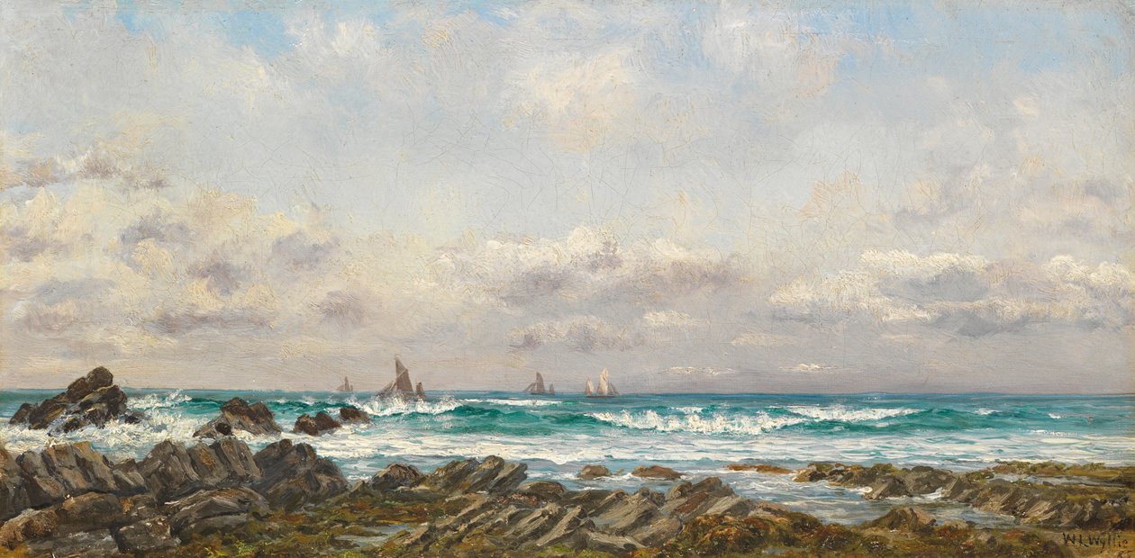 Båtar till sjöss, 1885 av William Lionel Wyllie