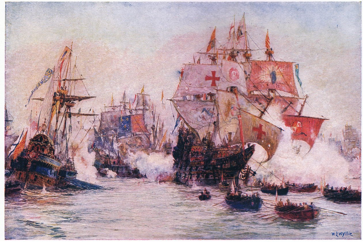 Den spanska armadan 1588, 1915 av William Lionel Wyllie