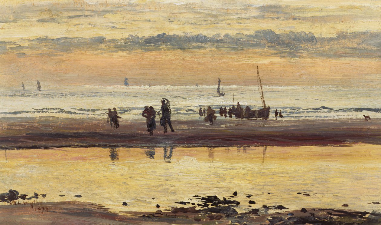Mot solnedgången, Boulogne Sands, 1873 av William Lionel Wyllie