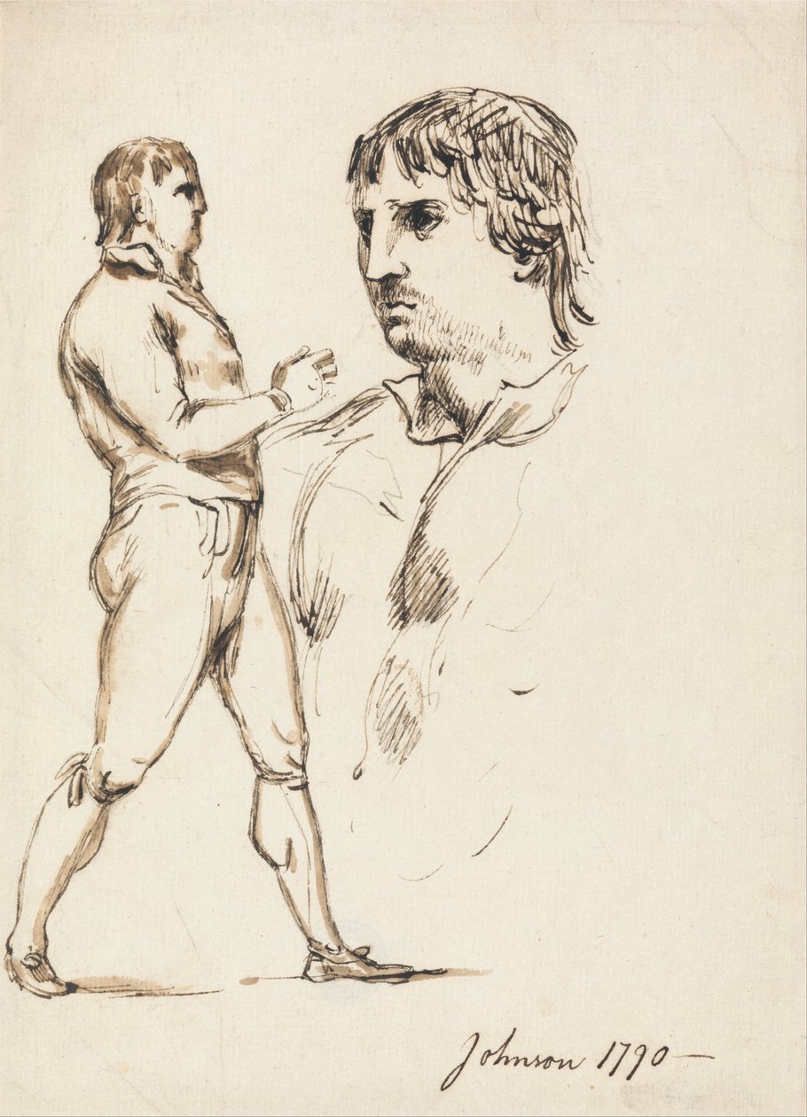Portrait of the Pugilist Johnson av William Lock Ii