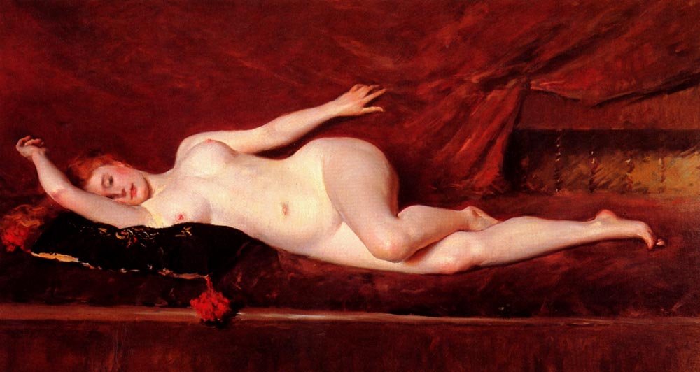  A Study In CurvesnFrancais : Une etude de courbesn av William Merritt Chase