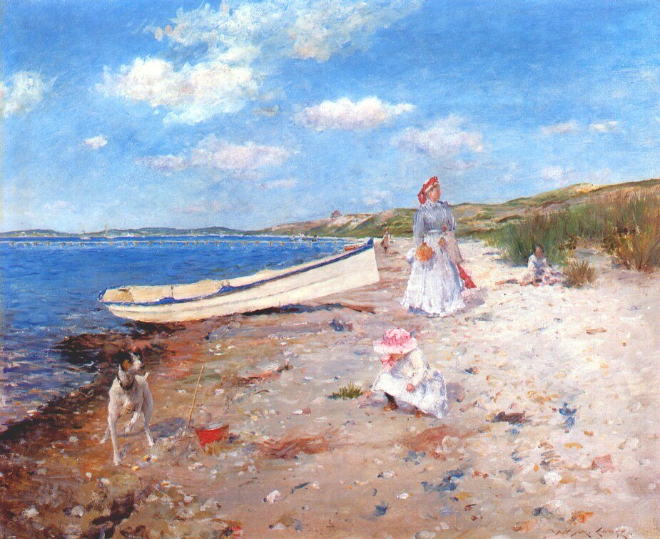  A Sunny Day at Shinnecock Bayn av William Merritt Chase