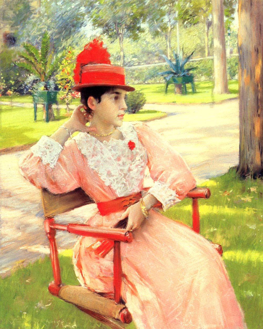  Afternoon In The Parkn av William Merritt Chase
