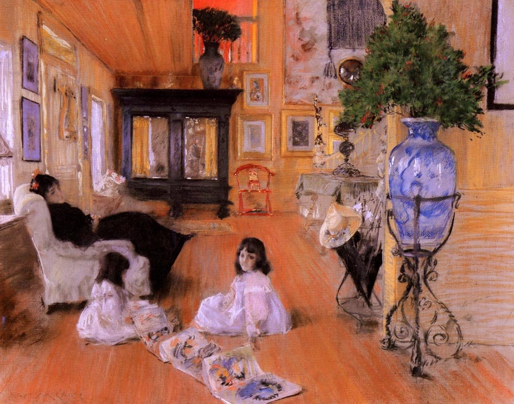  Hall At Shinnecockn av William Merritt Chase
