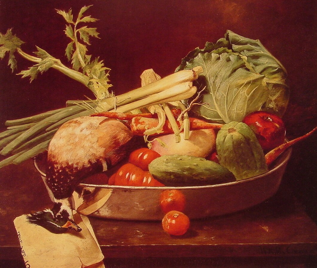  Still Life with Vegetablen av William Merritt Chase
