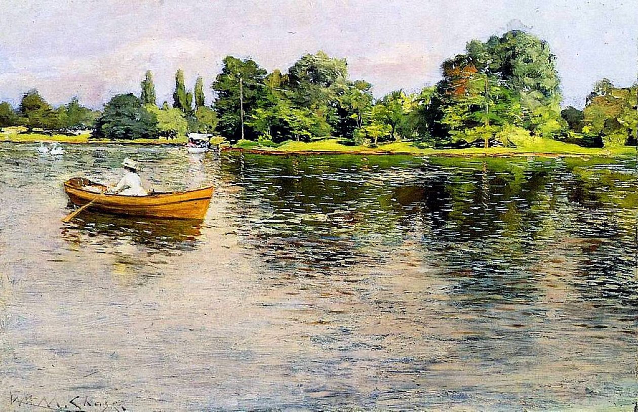  Summertime pulling for shoren av William Merritt Chase