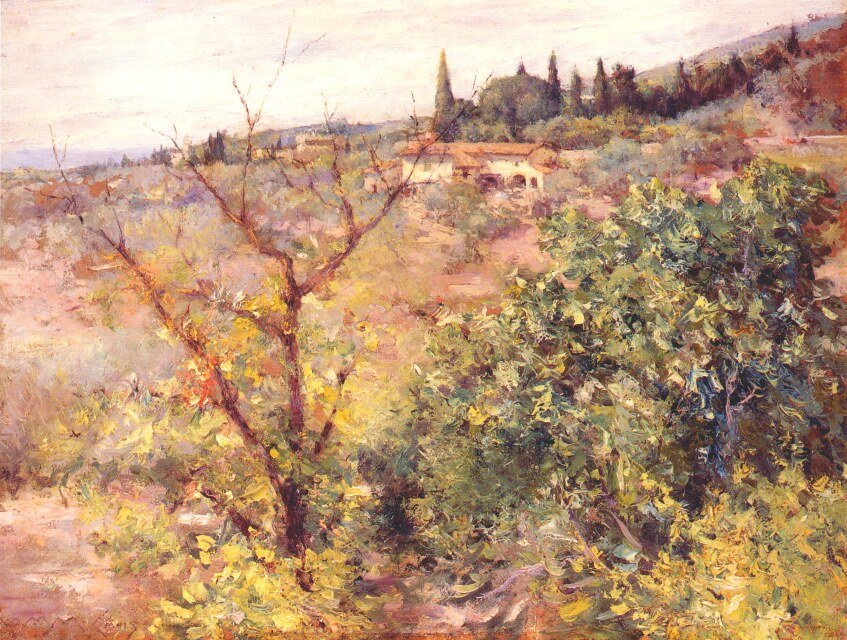  View of Fiesolen av William Merritt Chase