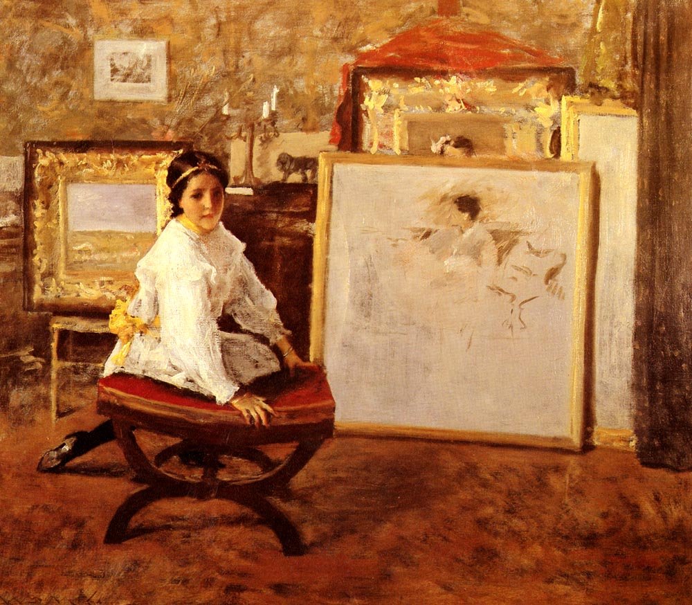 Talade du till mig? av William Merritt Chase
