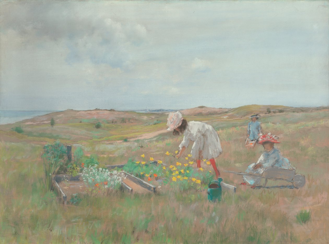 Samla blommor, Shinnecock, Long Island, ca 1897 av William Merritt Chase
