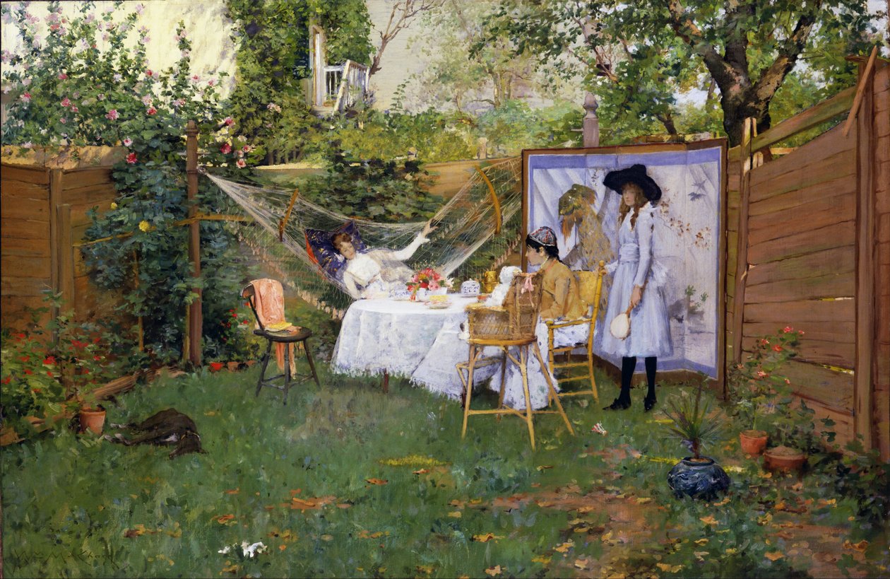 Frukost utomhus av William Merritt Chase