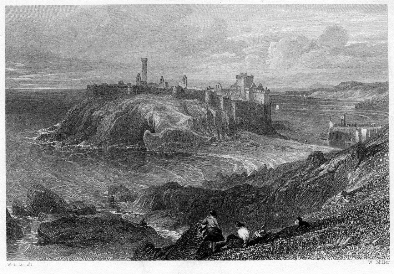 Skal slott, Isle of Man av William Rickarby Miller
