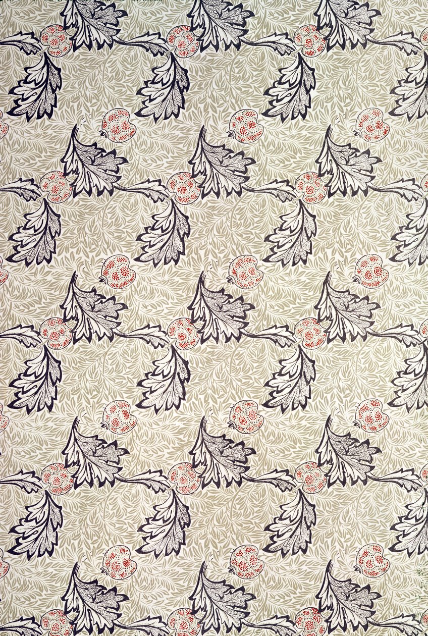 "Apple" tapetdesign (tryckt bomull) av William Morris