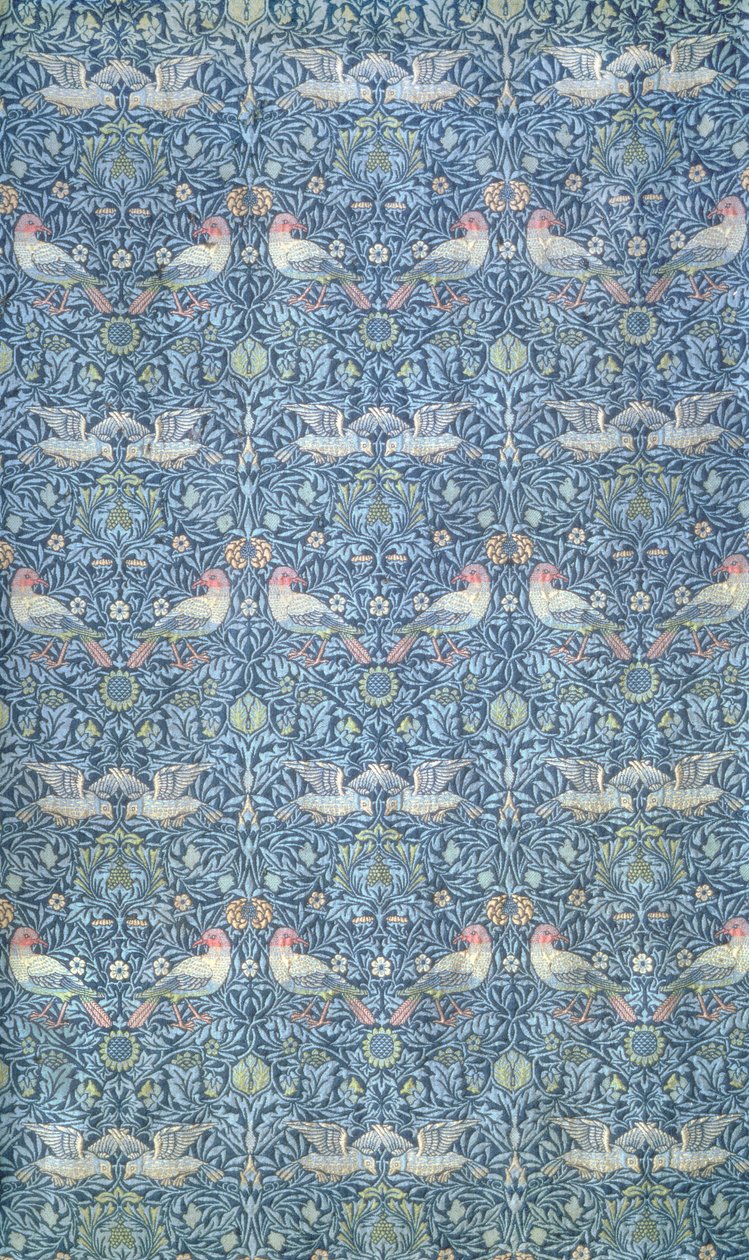 Fågel, tillverkad av Morris & Co., 1878 (vävd ullduk) (se även 76782) av William Morris