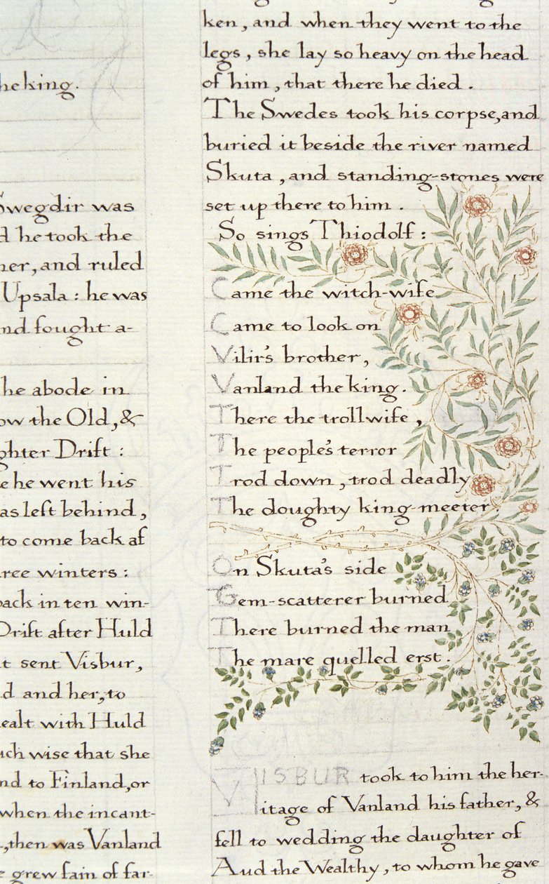 Fragment ur Ynglingarnas berättelse av William Morris