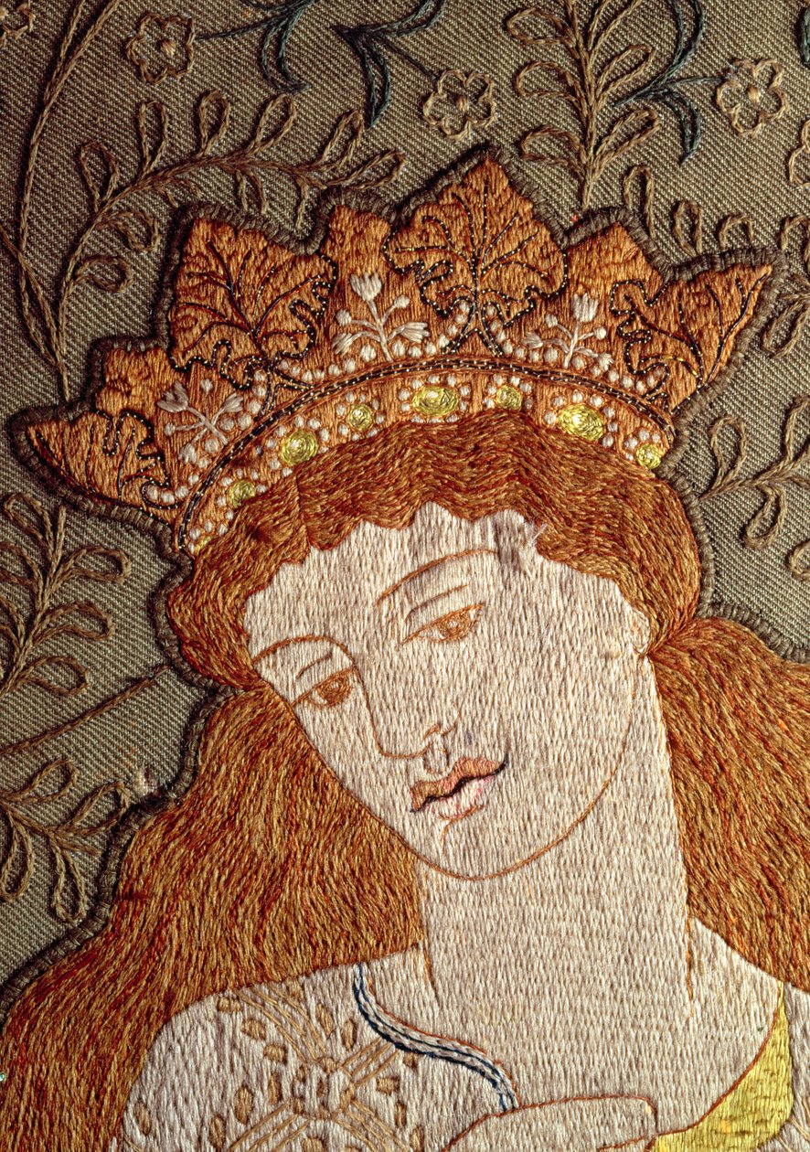 Illustration från Geoffrey Chaucers "Legend of Good Women" ca 1875 (gobeläng) av William Morris