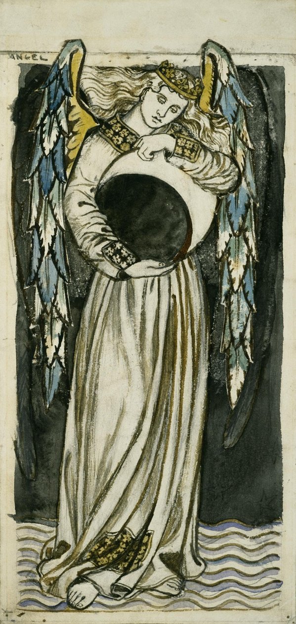 Nattängel som håller en avtagande måne av William Morris