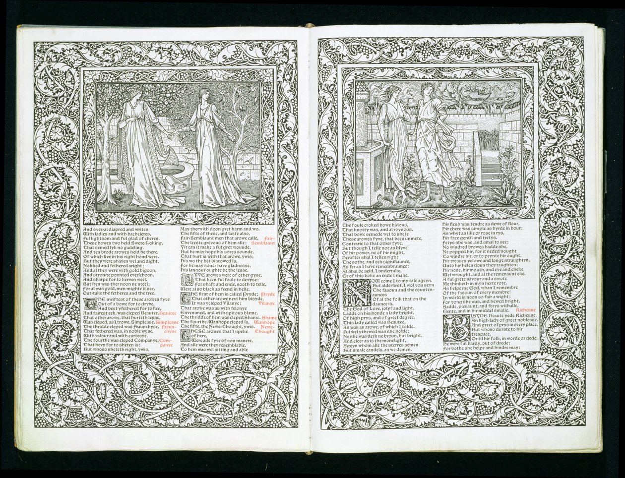 Kelmscott Chaucer, utgiven 1896 av Kelmscott Press. av William Morris