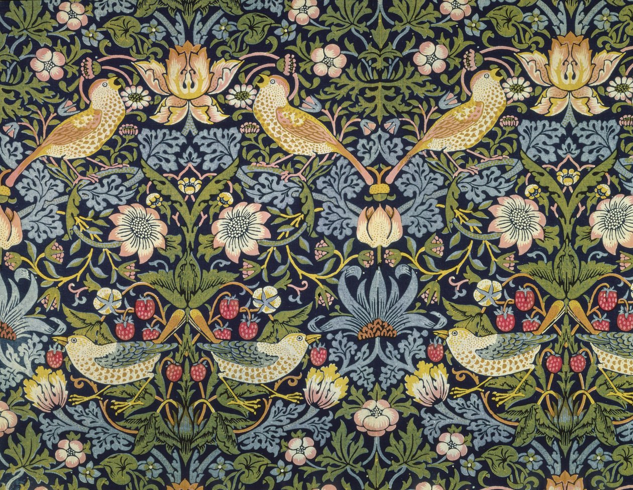 "The Strawberry Thief" textil designad av William Morris av William Morris