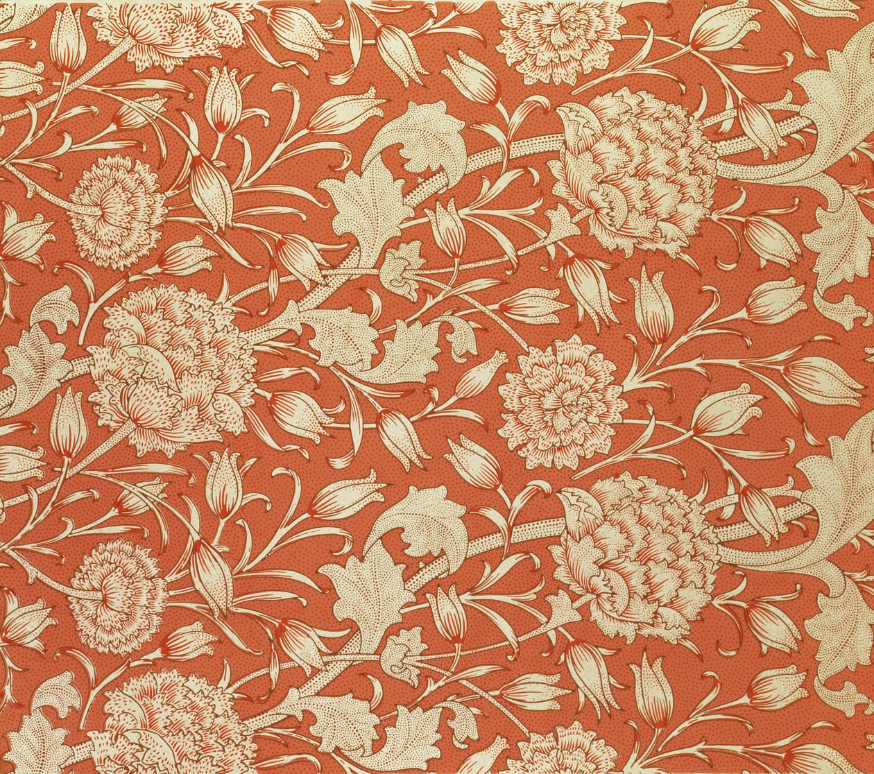 Tulpan tapetdesign, 1875 av William Morris