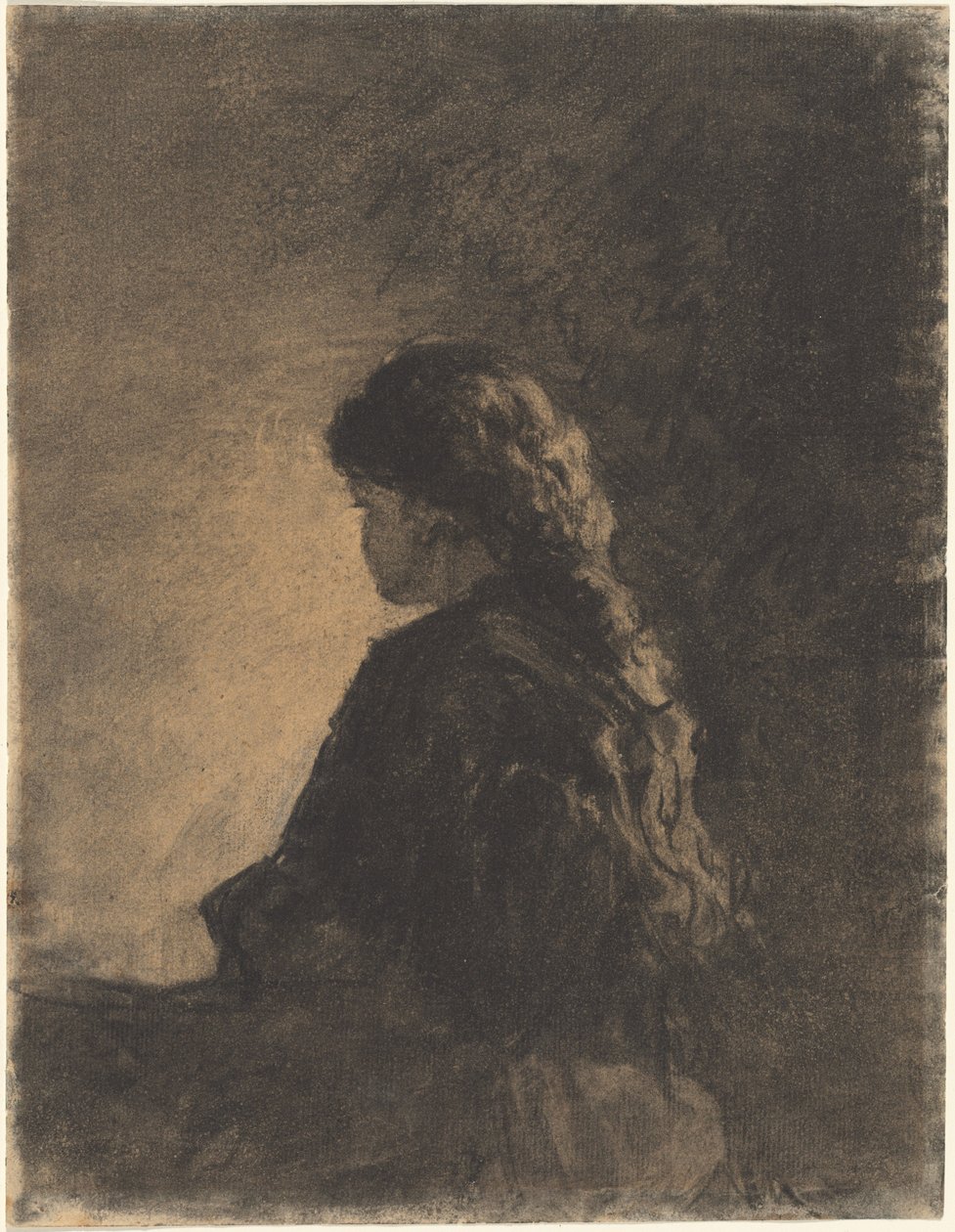 Sittande flicka av William Morris