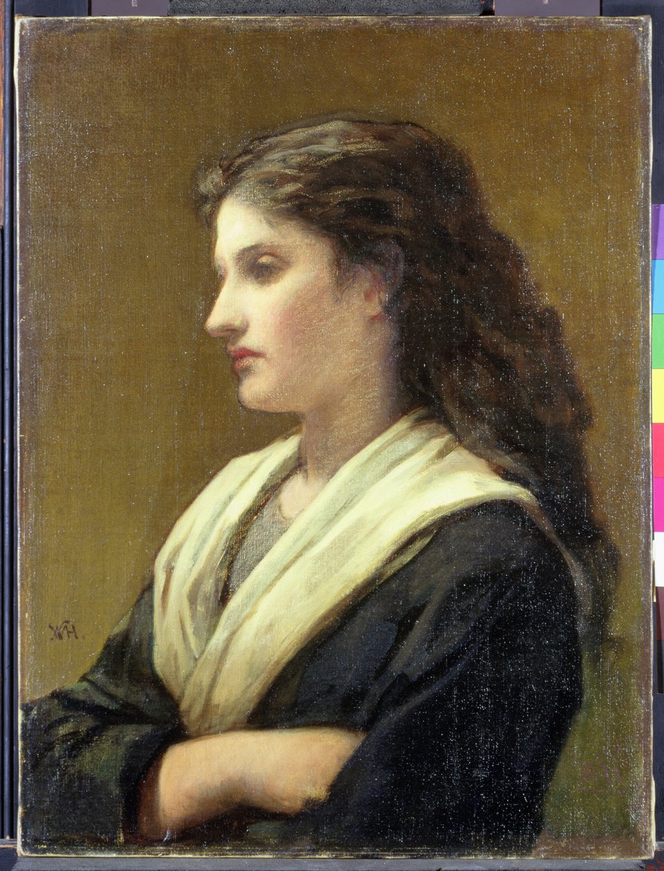 Studie av ett kvinnligt huvud: Ideal head of a woman, 1872 av William Morris