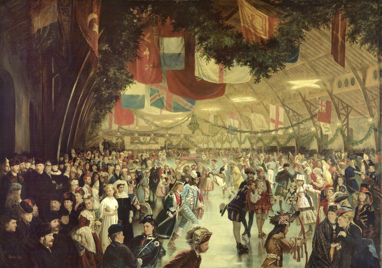 Skridskokarneval, Victoria Rink, Montreal av William Notman