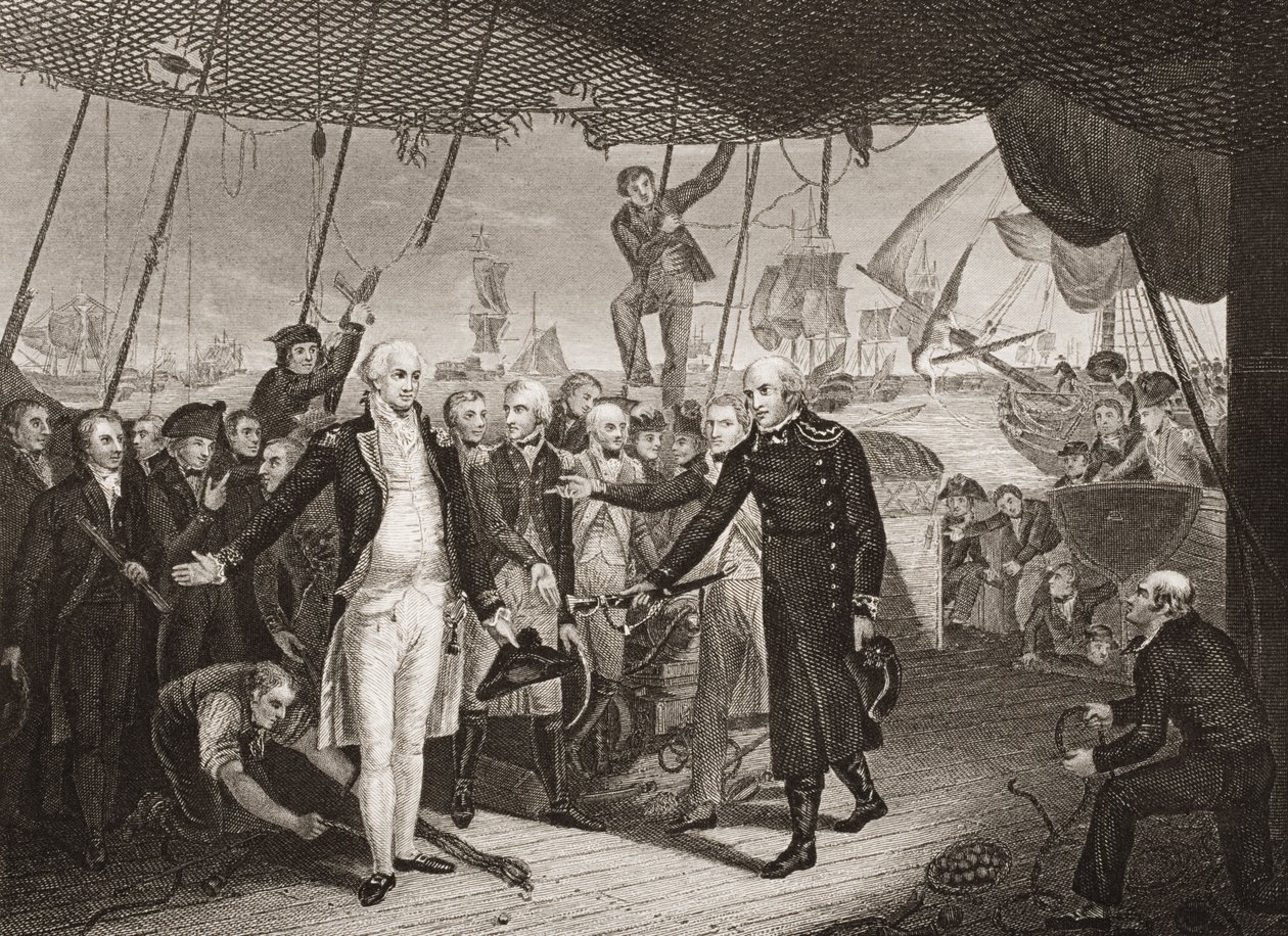 Lord Viscount Duncans seger, illustration från "England