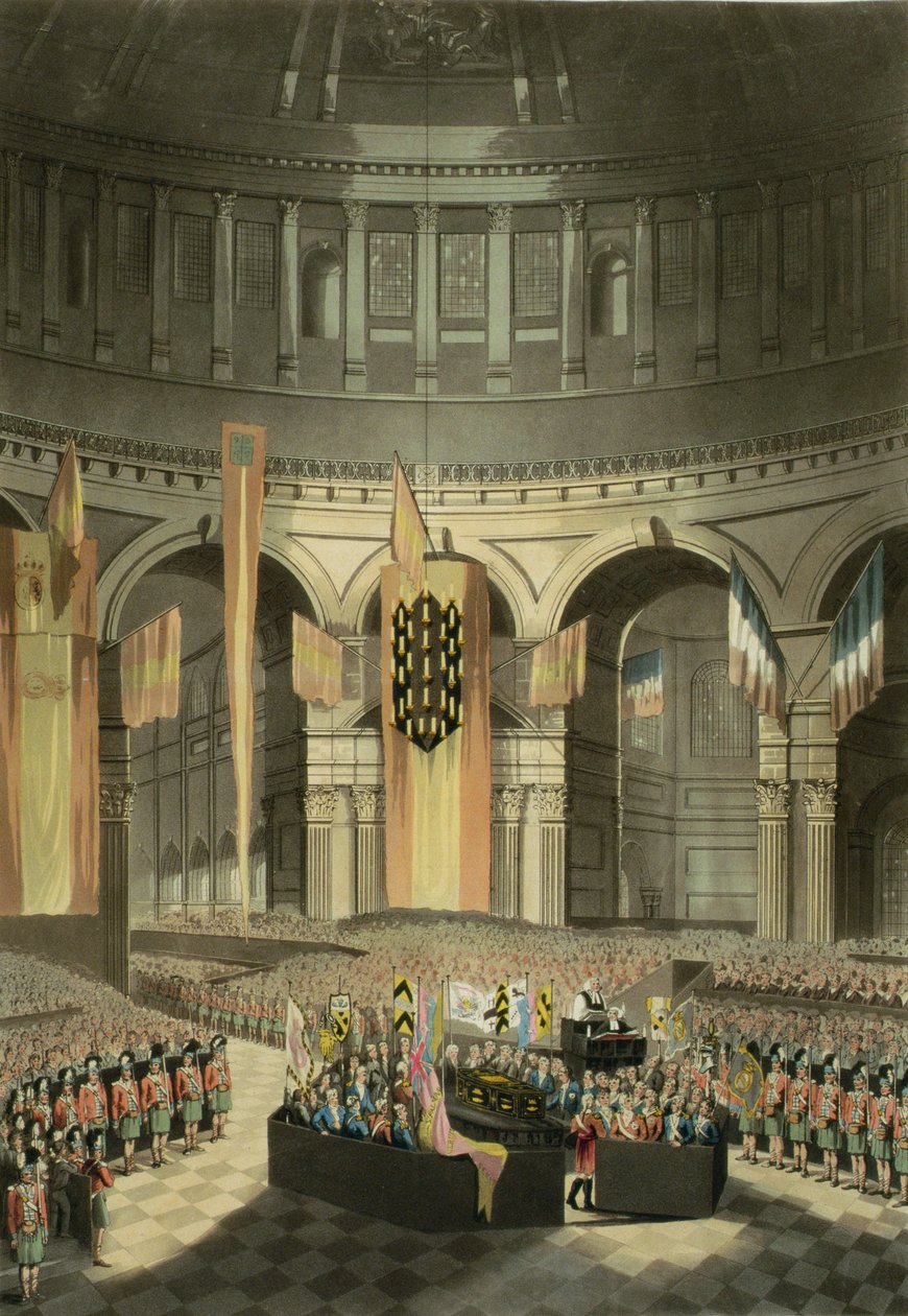 Ceremonin för Lord Nelsons gravsättning i St. Paul