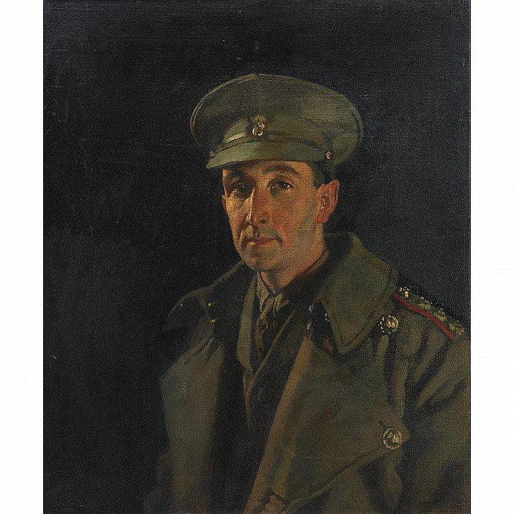  Portrait of Captain Wood of the Royal Inniskilling Fusiliersn av William Orpen
